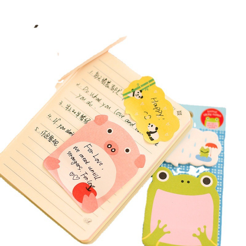 Creative cartoon animal Post-it notes n times student message tearable note book wholesale Children's Day reward gift