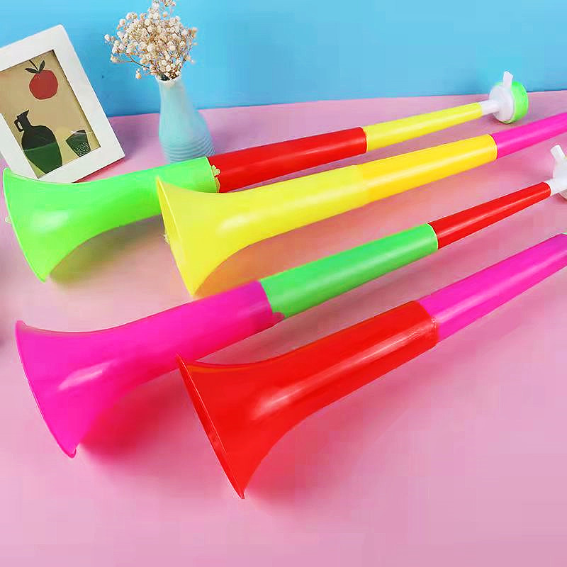 Stall toys hot sale three-section retractable horn toy retractable horn cheer large Puru Zula horn toy