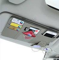 Автомобильный козырек на молнии CD-зажим Многофункциональный Автомобильный держатель для очков Сумка для хранения карт Счет-фактура