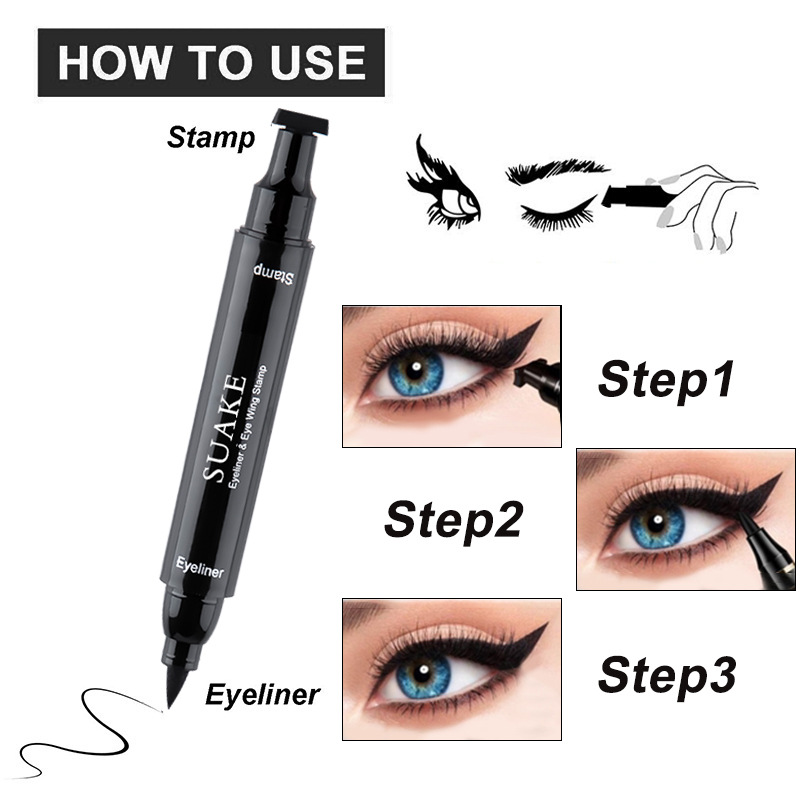 Two-in-one seal Eyeliner quick-drying non-blooming waterproof Eyeliner double-headed Eyeliner Eyeliner