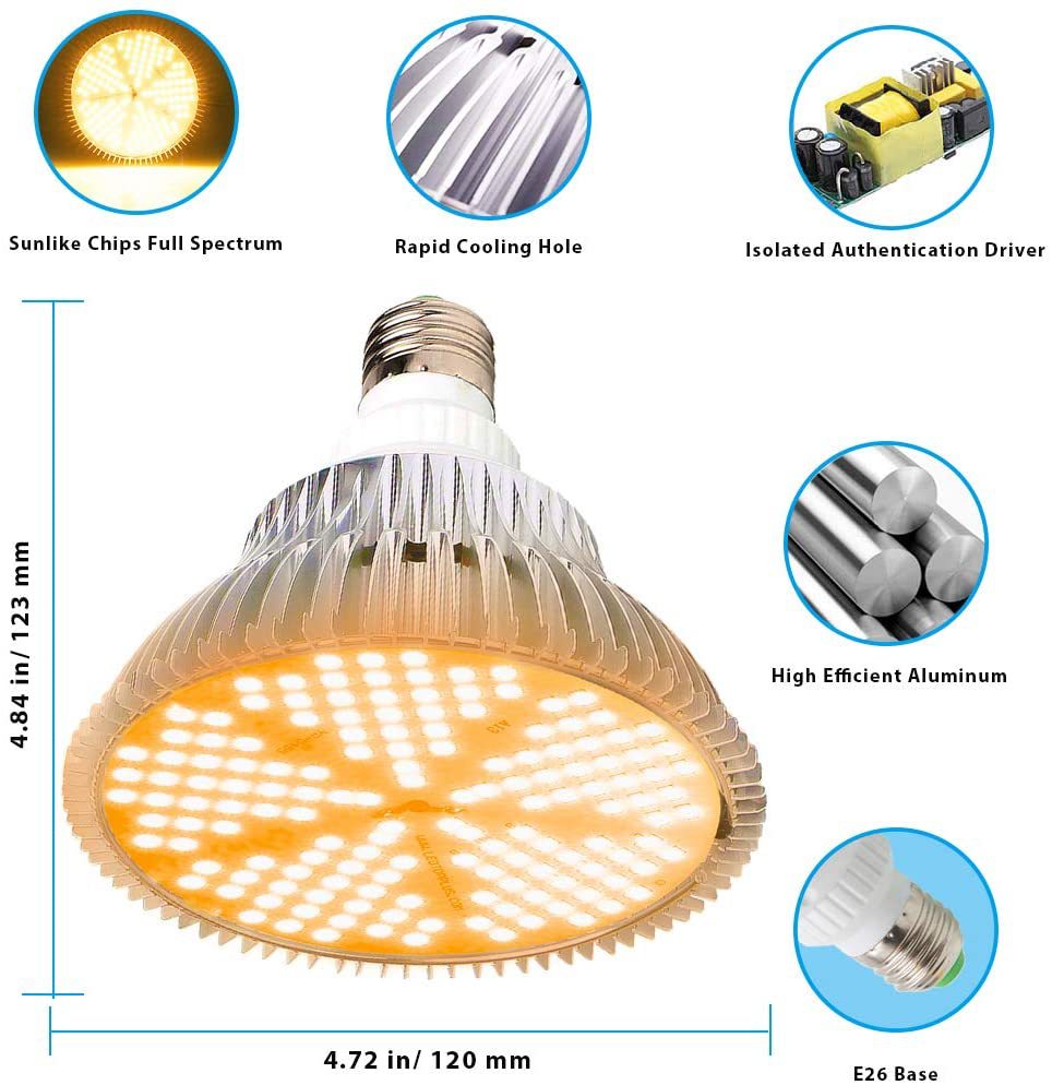 100W LED growth bulb pure warm full spectrum Growth Light 150LED 160 degree Plant Growth Light