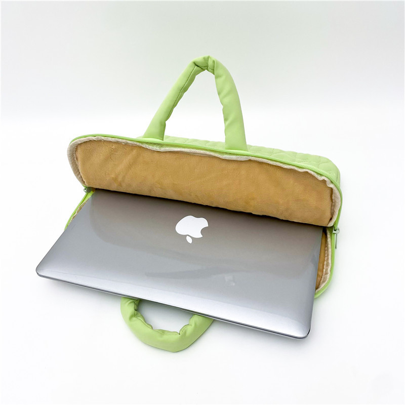韓国の小清新刺繍手提げ内胆包は柔らかい愛のipad収納包14インチノートパソコン包|undefined