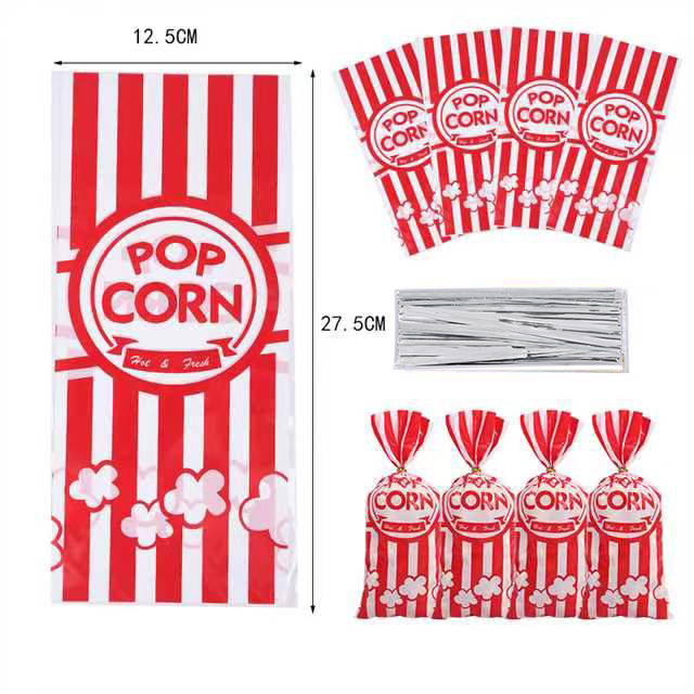 Color printing opp flat pocket candy popcorn biscuit bread toast bag casual baking food packaging bag