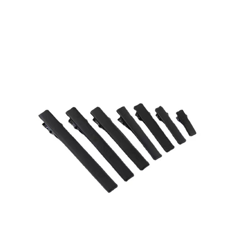 Guangzhou Thickened Rectangular One-character Clip Duckbill Clip Gold and Silver Black Alligator Clip Square Clip Multi-specification Double-fork Clip Thin Square Clip