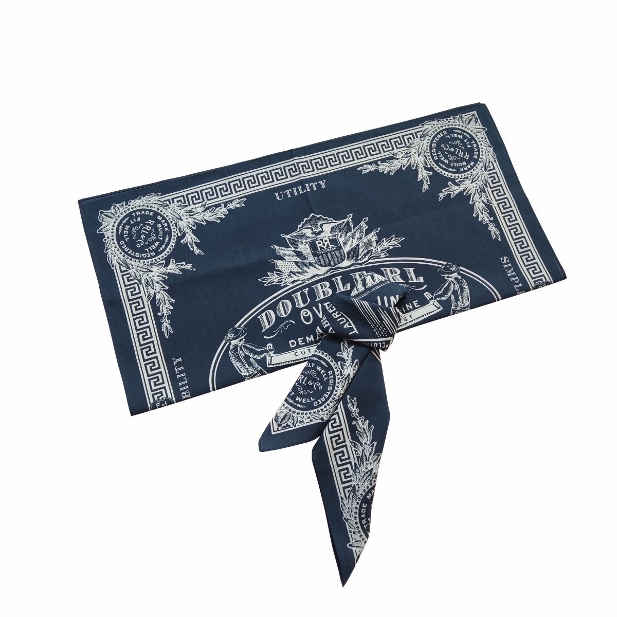 New in stock cotton American retro DOUBLE RRL headscarf motorcycle riding hip hop Hip Hop Hip Hop square scarf scarf