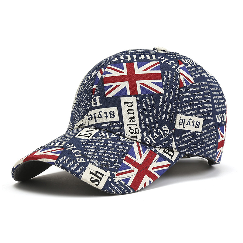 Adult hat wholesale European and American men and women Rice flag baseball hat cross-border British flag pattern sun hat