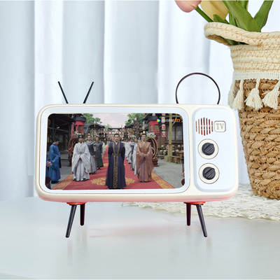 Creative Mobile Phone Stand Desktop Retro TV Bluetooth Audio Mobile Phone Stand TV TV Stand Ornament Support Frame