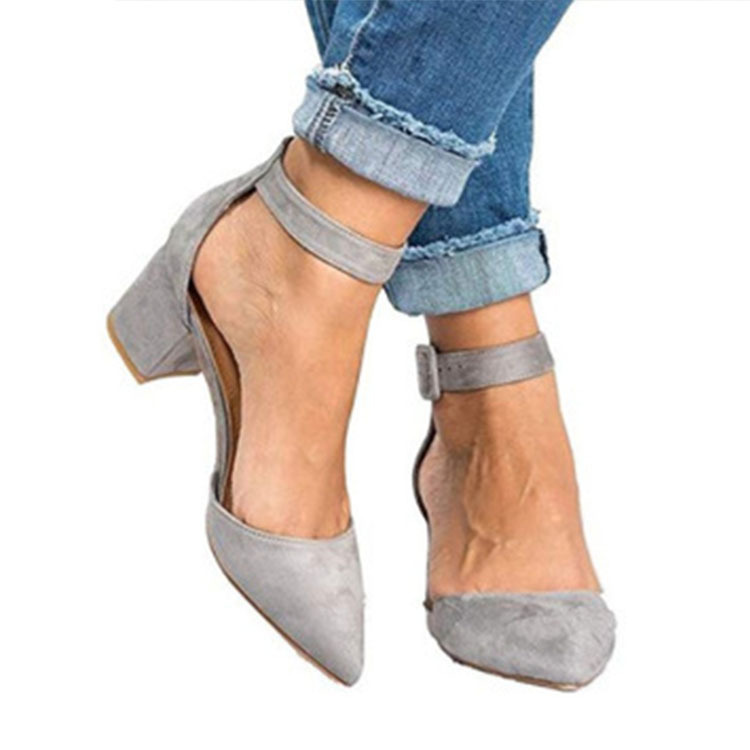 2022 summer cross-border foreign trade Fashion Women's thick heel sandals new JGB2018N0007003 European and American shoes