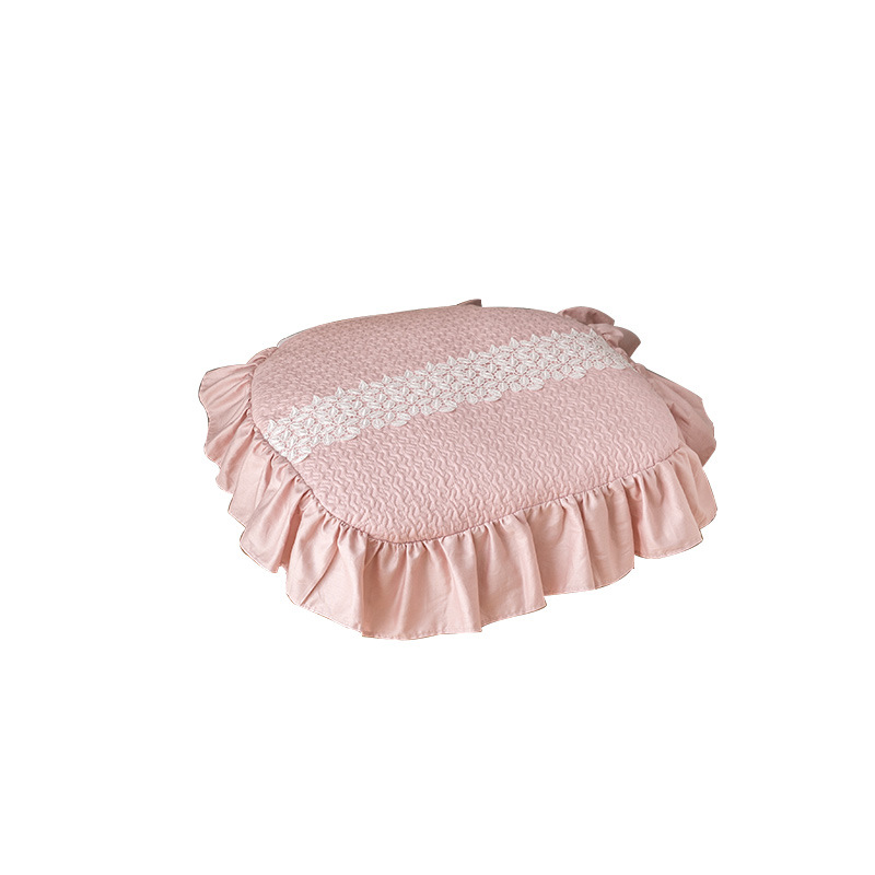 Factory Direct Four Seasons Universal Korean Style Lace Embroidered Cotton Chair Cushion Square Sponge Cushion Machine Washable