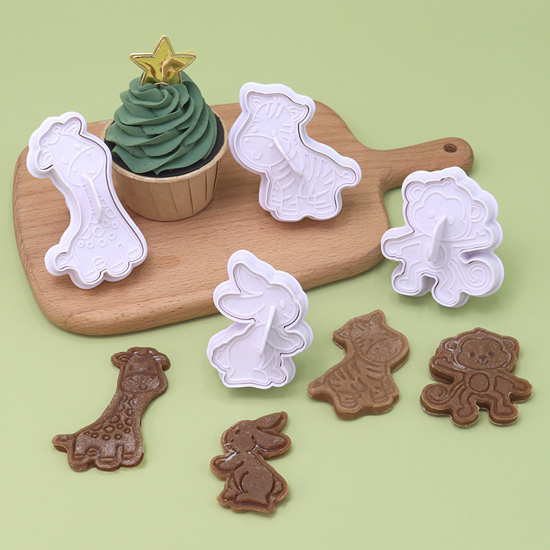 Creative plastic decorative biscuit mould complementary food diy baking tool cake set cake mould animal series