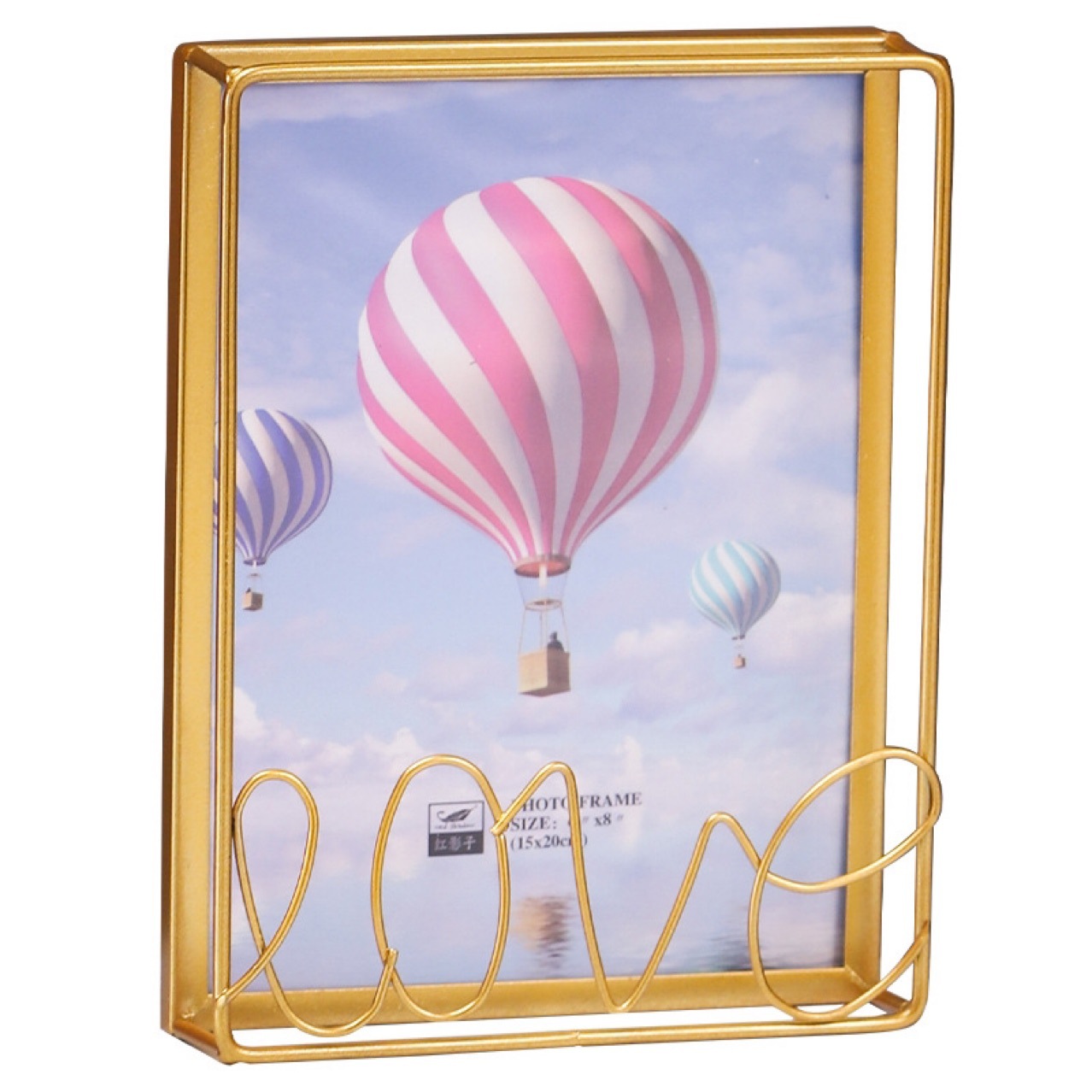 Nordic Creative Light Luxury Iron Glass Table Photo Frame Office Desktop TV Cabinet Bedroom Photo Ornaments