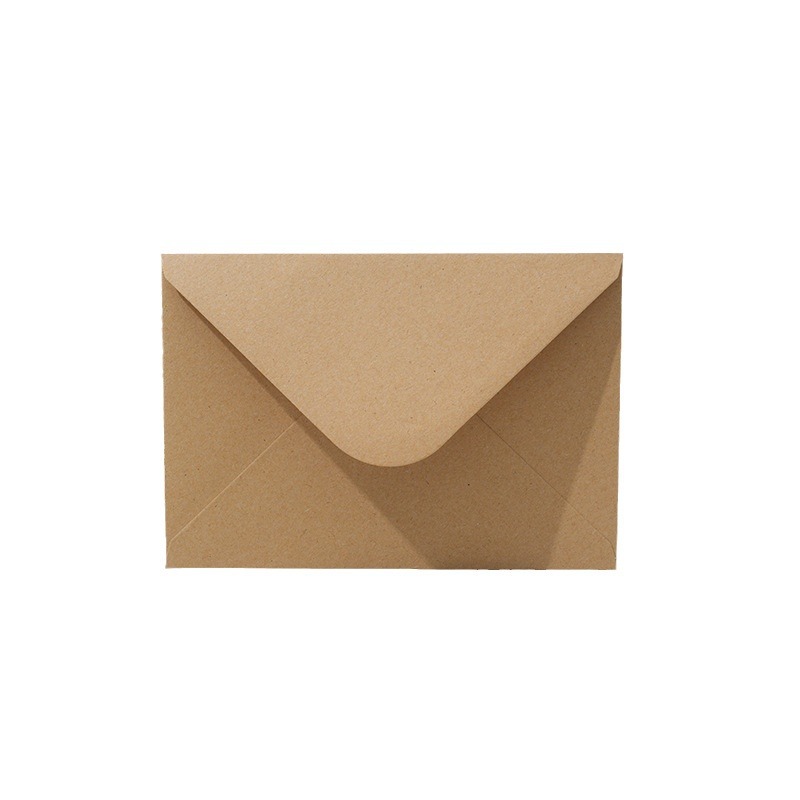 Simple Retro Kraft Paper Envelope White Greeting Card Time and Space Love Letter Envelope Bag Postcard Invitation Letter Storage Bag