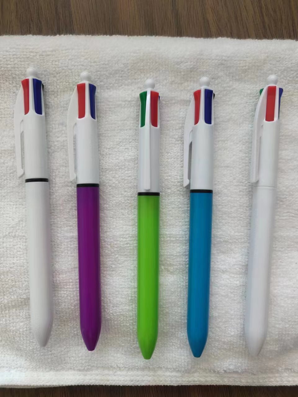 Factory wholesale push type 4 color ballpoint pen bullet pen office stationery student examination ballpoint pen