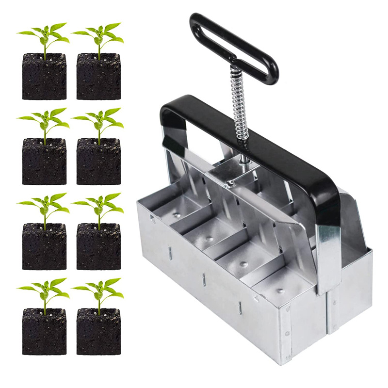 Amazon Cross-border Soil Block Maker Manual Double Row 1 Out 8 Soil Blocker Garden Tools Garden Tools