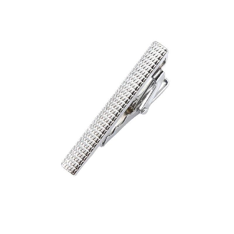 Gold Men's 4cm Short Fashion Tie Clip Silver Mirror Narrow Tie Special Personality Temperament Tie Clip