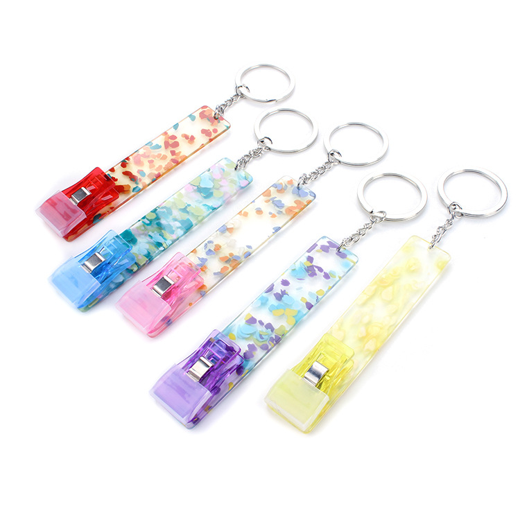 Cross-supply non-contact bank card picker card clip long nail key chain DIY key chain Ding link