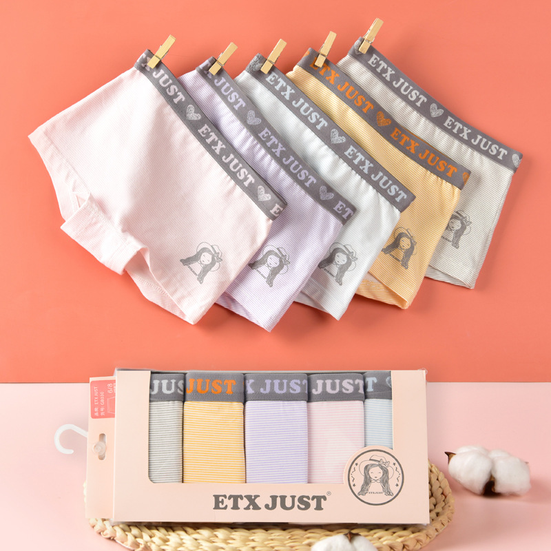 ETX JUST girls underwear baby cotton class A children's boxers in children and students leggings factory wholesale