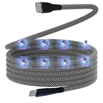 Magnetic suction storage data cable portable creative with magnetic automatic folding magic innovation magic interesting charging cable