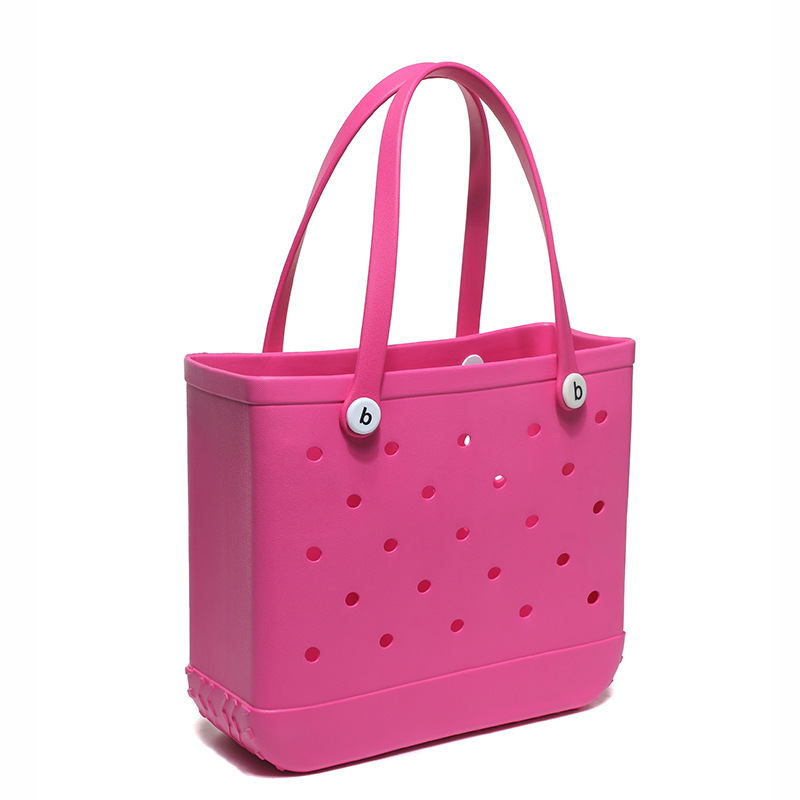 Cross-border in stock EVA Hole Bag Shoulder Bag EVA Beach Bag Storage Bag Soft Waterproof Wear-resistant Swimming Sand