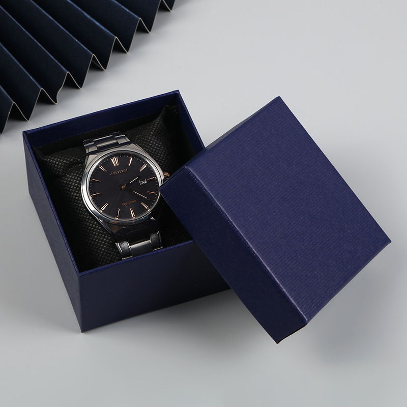Solid Color Jewelry Box Leather Paper Watch Square Packaging Box Heaven and Earth Cover Ring Necklace Jewelry Storage Box