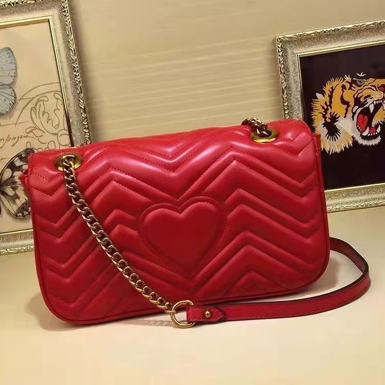 Bag Women's 2023 New Trendy Fashion All-match CG Women's Bag Love Bag Diamond Bag Chain Bag Shoulder Crossbody Women's Bag