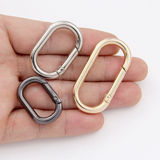 Runway ring spring ring oval denier ring zinc alloy special-shaped open ring luggage jewelry clothing hardware accessories