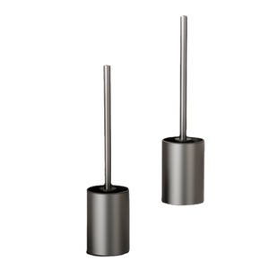 Space Aluminum Toilet Brush No Dead Angle Toilet Artifact Brush Wall Hanging Household Punch-Free Toilet Cleaning Set