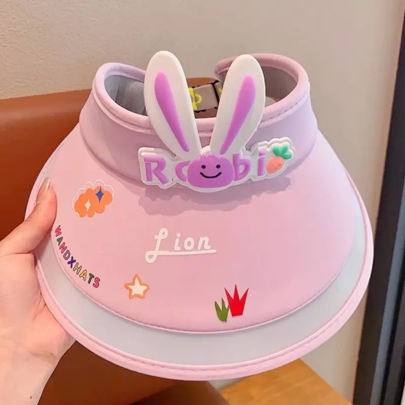 Chapeau de protection solaire pour enfants, prix d'usine, vente directe, chapeau d'été vide, protection UV, chapeau de soleil pour bébé, chapeau de soleil respirant, dessin animé_voghion.com