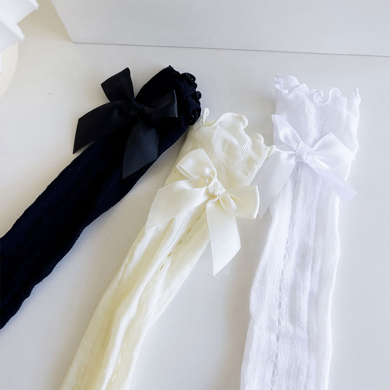 Lolita socks girls stockings spring and summer Princess bow lace socks Japanese JK calf socks manufacturers wholesale