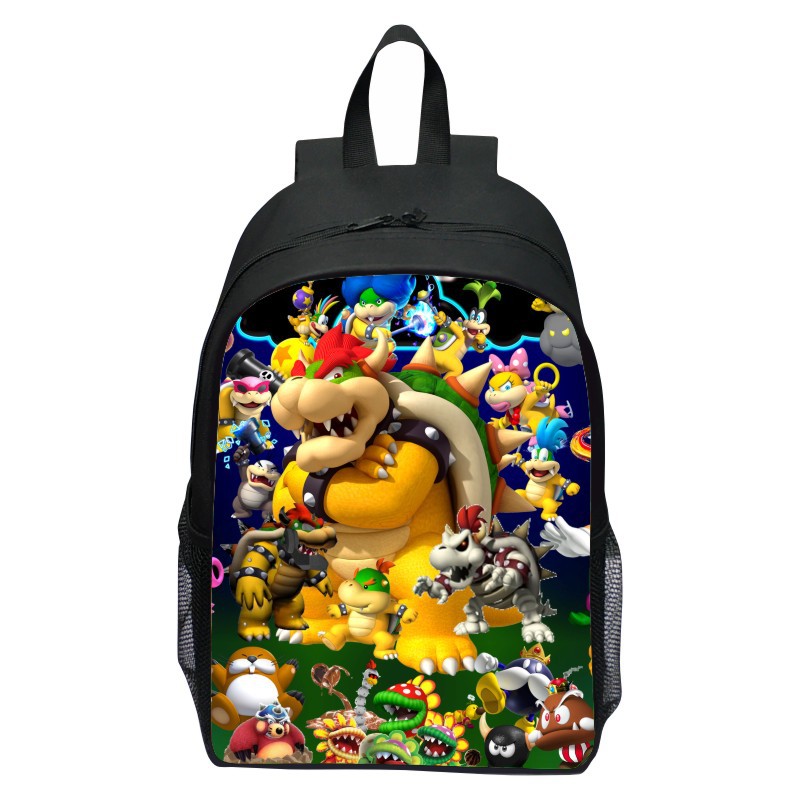 New Printed Super Mario Backpack Cartoon Mary Brothers Movie Backpack Schoolbag for Primary School Students