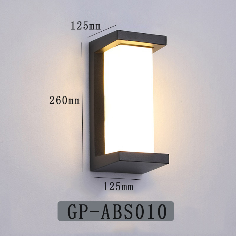 Outdoor wall lamp simple modern waterproof ABS aisle entrance garden balcony terrace room exterior wall garden lamp