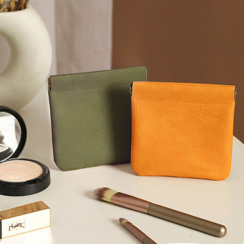 Cosmetic Bag ins Shrapnel Automatic Opening and Closing Red Envelope Advanced Sense Portable Travel Portable Small Cosmetic Storage Bag