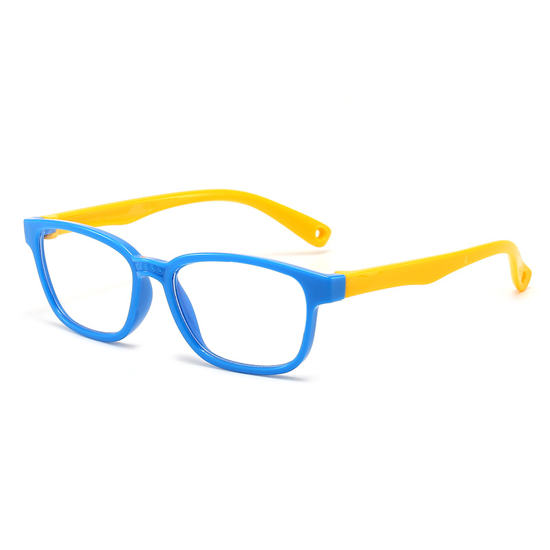 New children's silicone glasses frame boys and girls Anti-blue light glasses full frame watch computer Mobile Phone anti-fatigue goggles