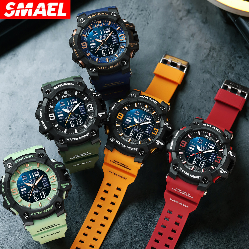 Smael 2022 New Men's Watch Multifunctional Sports Waterproof Electronic Watch Student Wristwatch