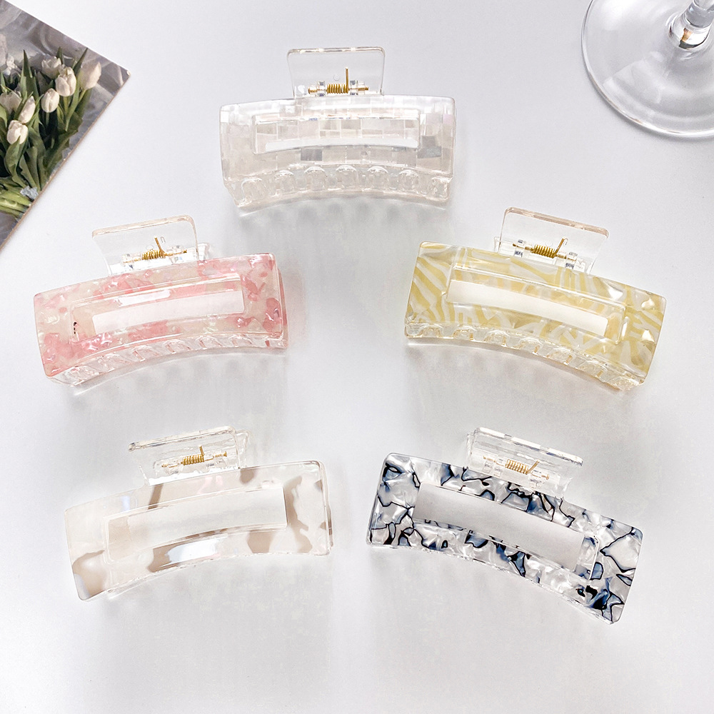 Rete di commercio elettronico transfrontaliero forcina per capelli acrilica con impugnatura rossa all'ingrosso per capelli con spirale posteriore per capelli da bagno, accessori per capelli, copricapo_voghion.com