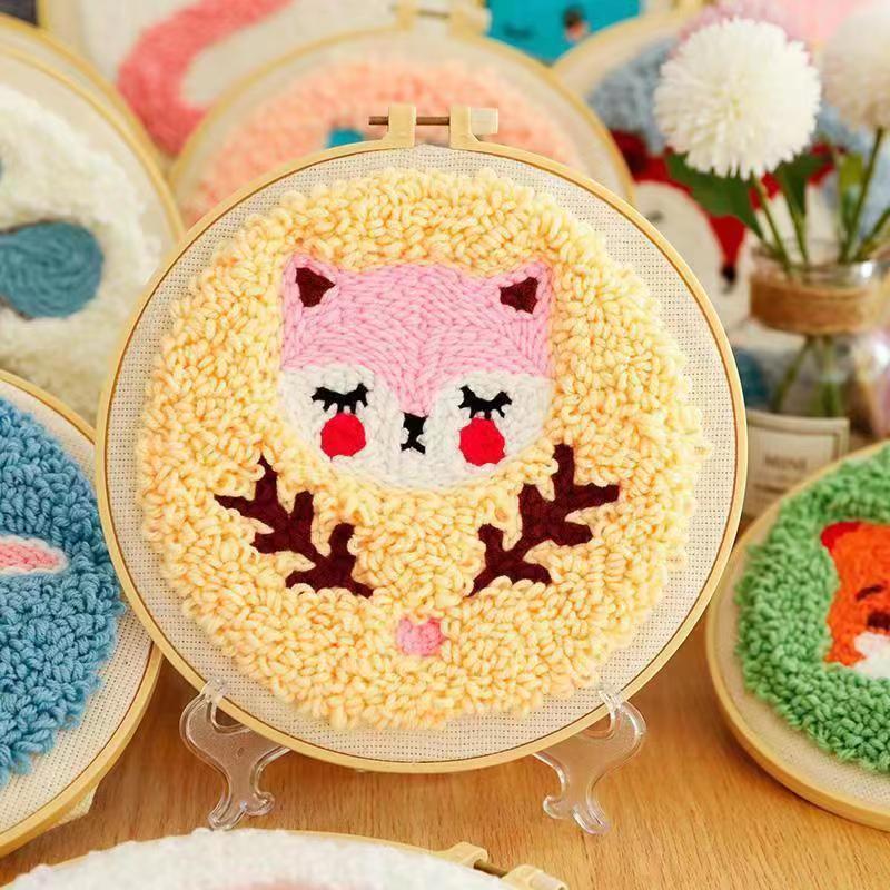 Russian poke embroidery handmade embroidery poke music beginner DIY embroidery poke embroidery gift material package 20*20