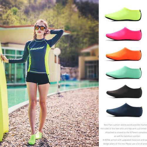 [Lycra] Beach socks snorkeling shoe cover universal equipment swimming diving socks snorkeling socks swimming socks non-slip