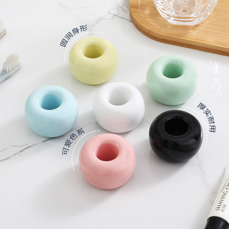Porcelain Japanese Style Ceramic Simple Toothbrush Rack Storage Rack Base ins Home Toiletries Add LOGO Storage