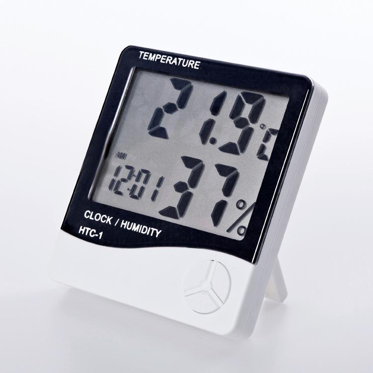 HTC-1 high precision large screen indoor electronic temperature hygrometer home thermometer hygrometer alarm clock