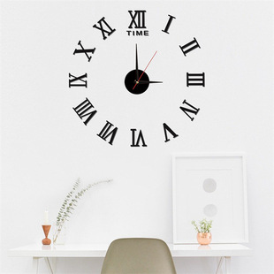 Creative Nordic Living Room Acrylic Roman Clock Bedroom diy Silent Wall Clock Home Wall Hanging Decorative Clock