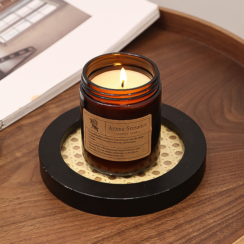 Net red glass cup aromatherapy candle diy wholesale handmade smokeless fragrance essential oil plant wax aromatherapy candle Cup ins
