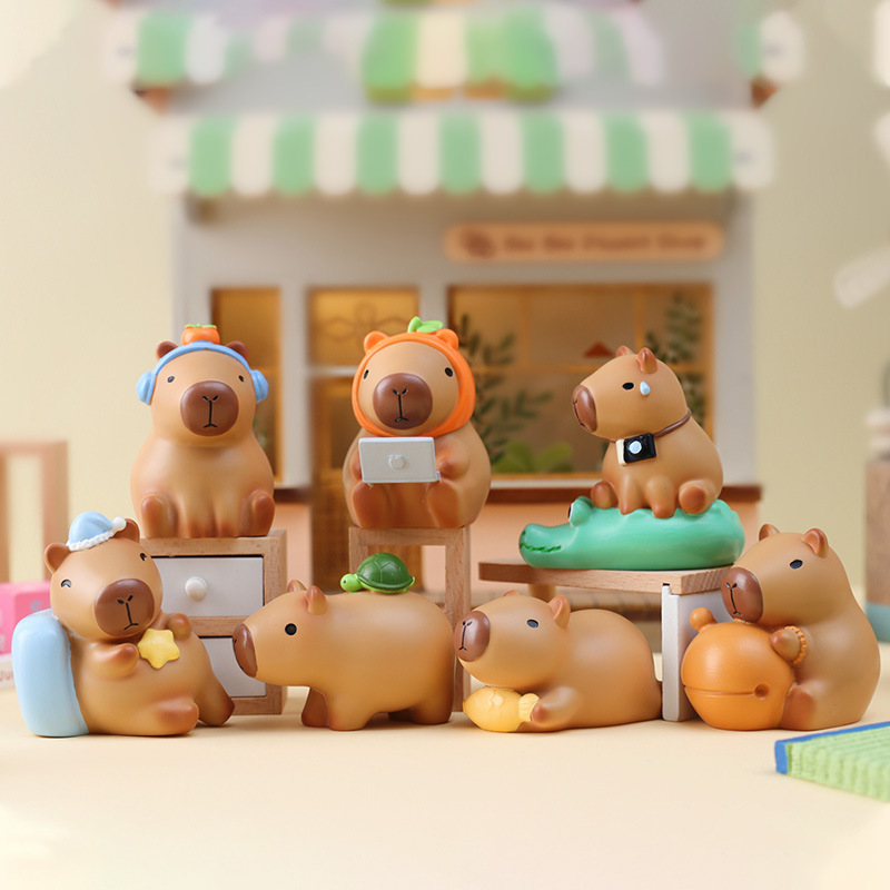 New online celebrity emotional capabala capybara Cartoon Doll blind box desktop decoration birthday gift hand office