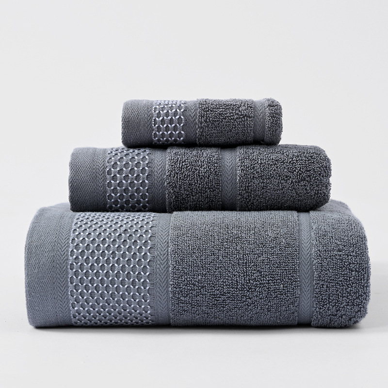 Bath towel cotton soft absorbent household bath adult face towel pure cotton plain thick square towel hand towel wholesale