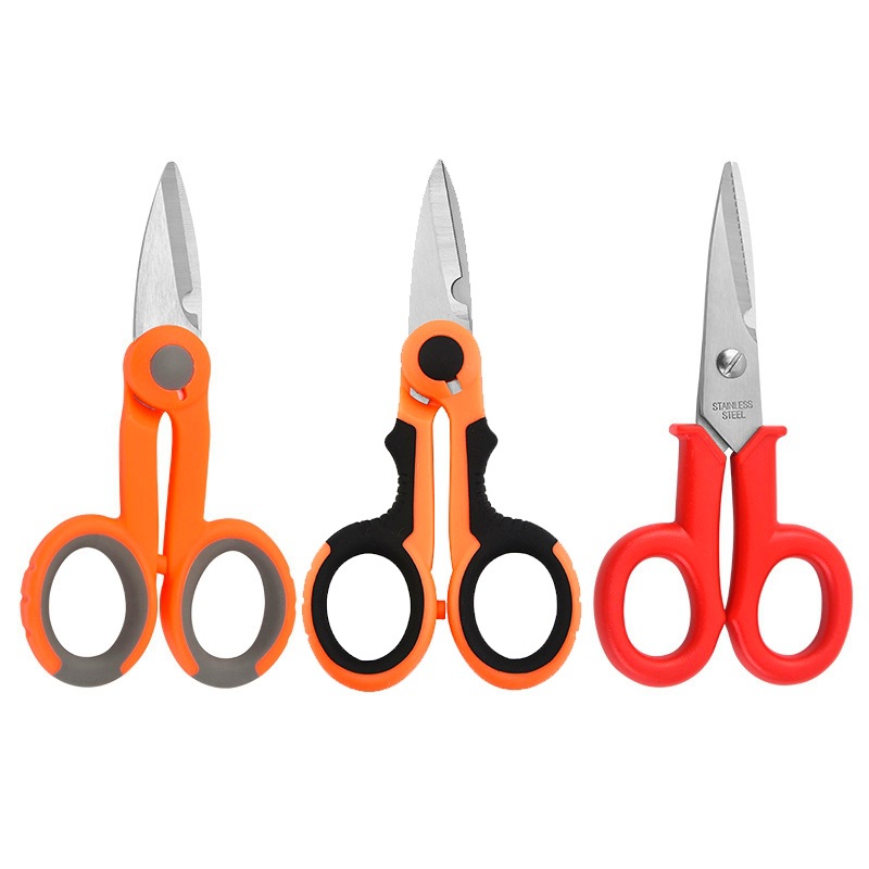 Spot supply electrical scissors insulated trunking scissors Kevlar scissors tin scissors serrated fishing scissors fishing line scissors