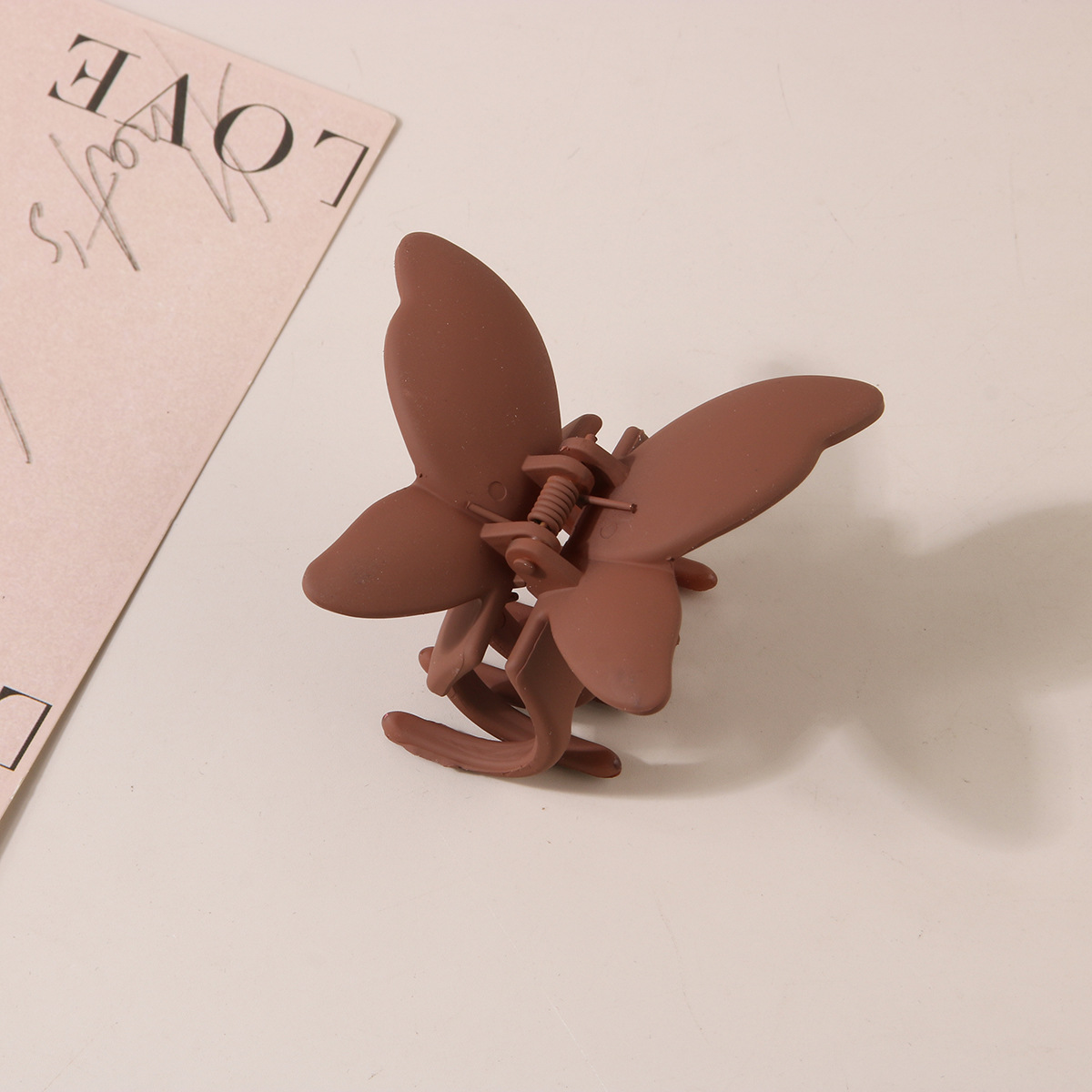 Nuovo fermaglio per capelli a forma di farfalla transfrontaliera, effetto vernice smerigliata, personalizzato, alla moda, con artiglio per la testa_voghion.com