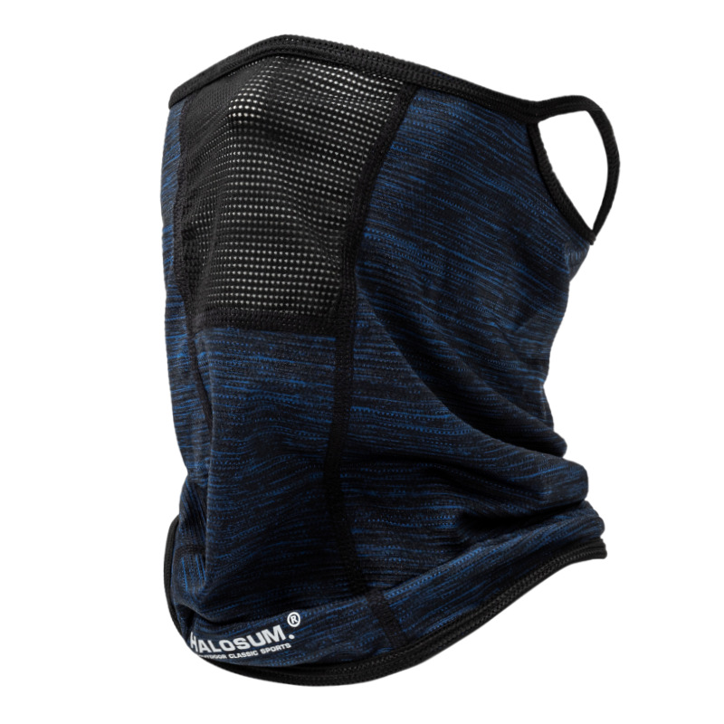 Ear-hanging sun protection collar outdoor new summer stitching mesh Ice Silk riding mask cross-border in stock
