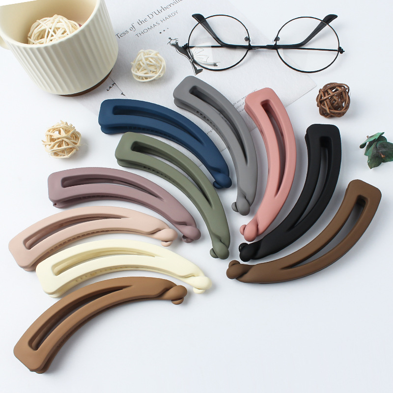 Large vertical frosted banana simple ponytail hair clip girls after travel hair clip wholesale