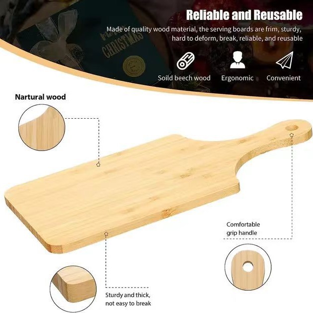 Amazon bamboo chopping board restaurant wooden pizza board with handle western style steak board household cutting board fruit board