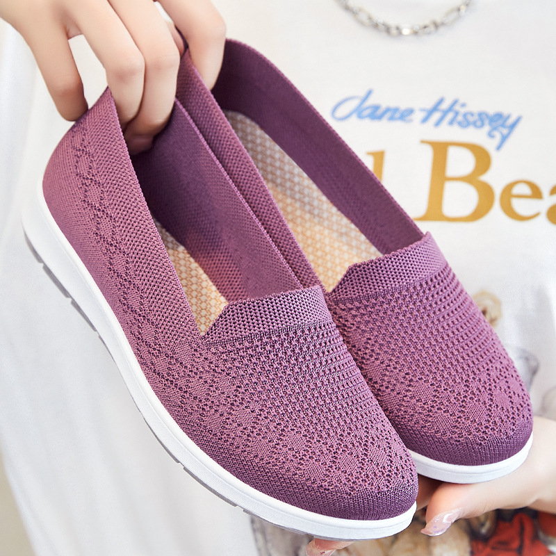 Shoes Women's Old 2025 New Foreign Trade Women's Shoes Beijing Cloth Shoes Casual Breathable Flat Shoes Soft Sole Mother Shoes