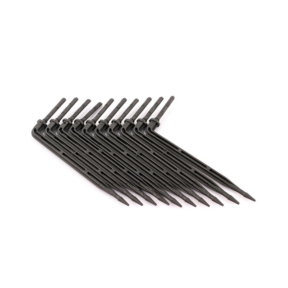 Black Curved Arrow Dripper Potted Drip Irrigation Device Greenhouse Orchard Greenhouse Equipment Ground Inserted Drop Arrow Steady Flow Small Dripper